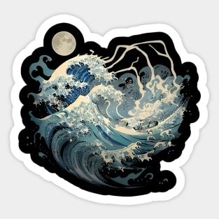 The Great Wave Off Kanagawa Tattoo Painting Sticker